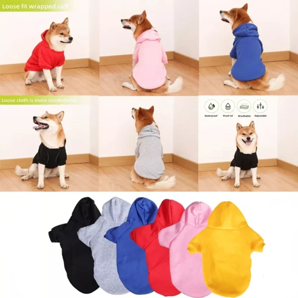 Winter Dog Clothes Sport Hoodies Sweatshirts Warm Coat Clothing Autumn for Small Medium Large Dogs Big  Pets Puppy hooded sweats - Image 5