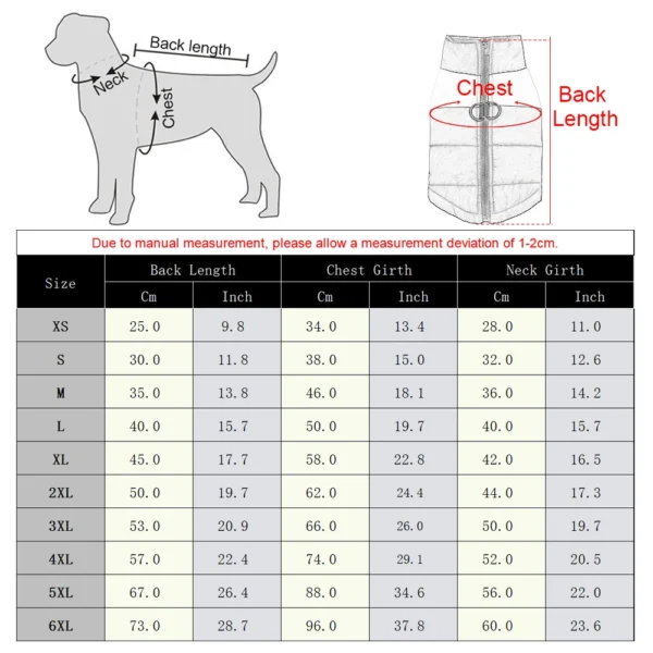 Winter Pet Dog Clothes Warm Big Dog Coat Puppy Clothing Waterproof Pet Vest Jacket For Small Medium Large Dogs Golden Retriever - Image 6