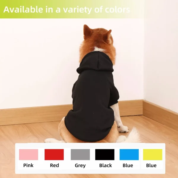 Winter Dog Clothes Sport Hoodies Sweatshirts Warm Coat Clothing Autumn for Small Medium Large Dogs Big  Pets Puppy hooded sweats - Image 2
