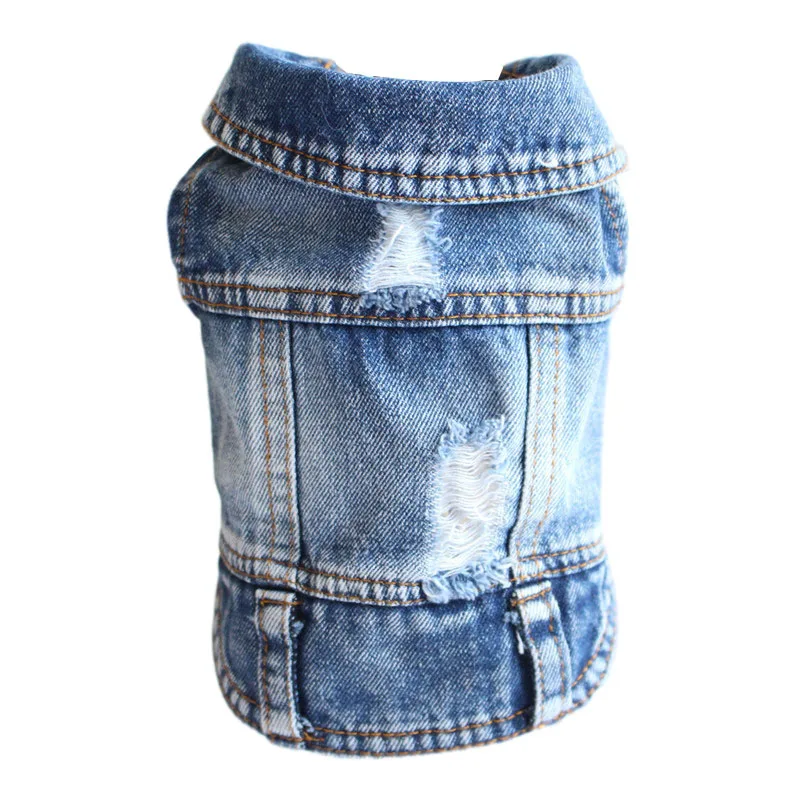 XS-2XL Denim Dog Clothes Cowboy Pet Dog Coat Puppy Clothing For Small Dogs Jeans Jacket Dog Vest Coat Puppy Outfits Cat Clothes - Image 7