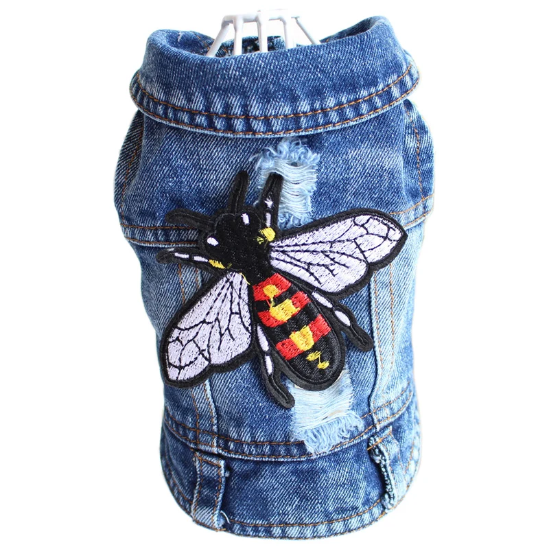XS-2XL Denim Dog Clothes Cowboy Pet Dog Coat Puppy Clothing For Small Dogs Jeans Jacket Dog Vest Coat Puppy Outfits Cat Clothes - Image 5