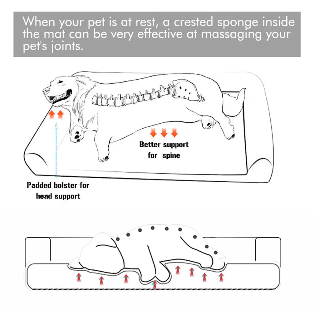 Dog Bed Extra Large Orthopedic Pet Mattress Couch Sleeping Bed Cushion with Removable Washable Cover Soft Sponge Foam - Image 4