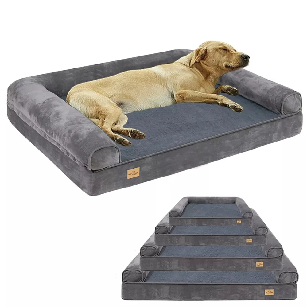 XXXL Large Calming Dog Bed Orthopedic Memory Foam Sofa Couch Waterproof Removable Cover Plush Mat for Small Medium Large Dogs - Image 4