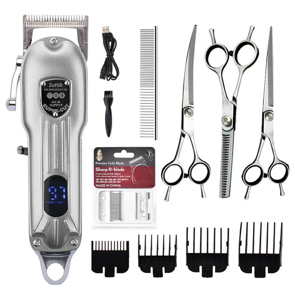 Professional Dog Hair Clipper All Metal Rechargeable Pet Trimmer Cat Shaver Cutting Machine Puppy Grooming Haircut Low Noice - Image 10
