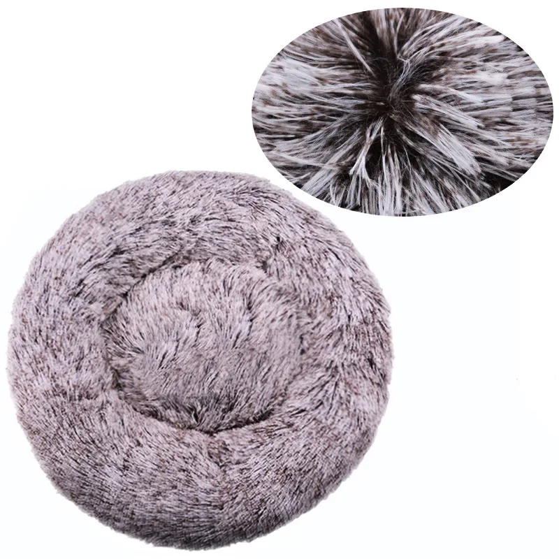 40-90cm Round Pet Bed for Large Dog Bed Super Soft Cat Bed Long Plush Dog House for Medium Dog House Winter Warm Sleeping - Image 7