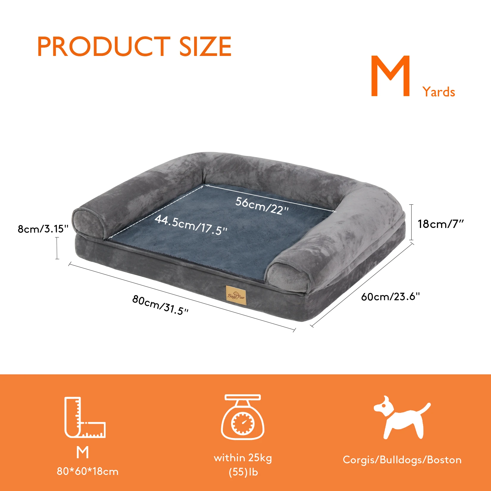 Dog Bed Extra Large Orthopedic Pet Mattress Couch Sleeping Bed Cushion with Removable Washable Cover Soft Sponge Foam - Image 9