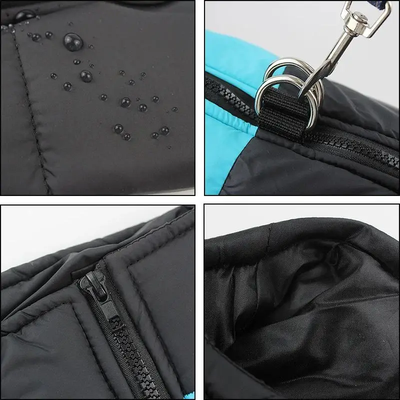 Pet Dog Jacket Warm Winter Clothes For Small Large Dogs Labrador Coat Windproof Waterproof Puppy Costume Vest With D-ring Pug - Image 4