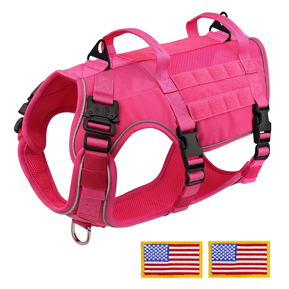 Military Dog Harness Reflective Tactical Dog Training Harnesses Durable Nylon Vest No Pull for Medium Large Dogs French Bulldog - Image 10