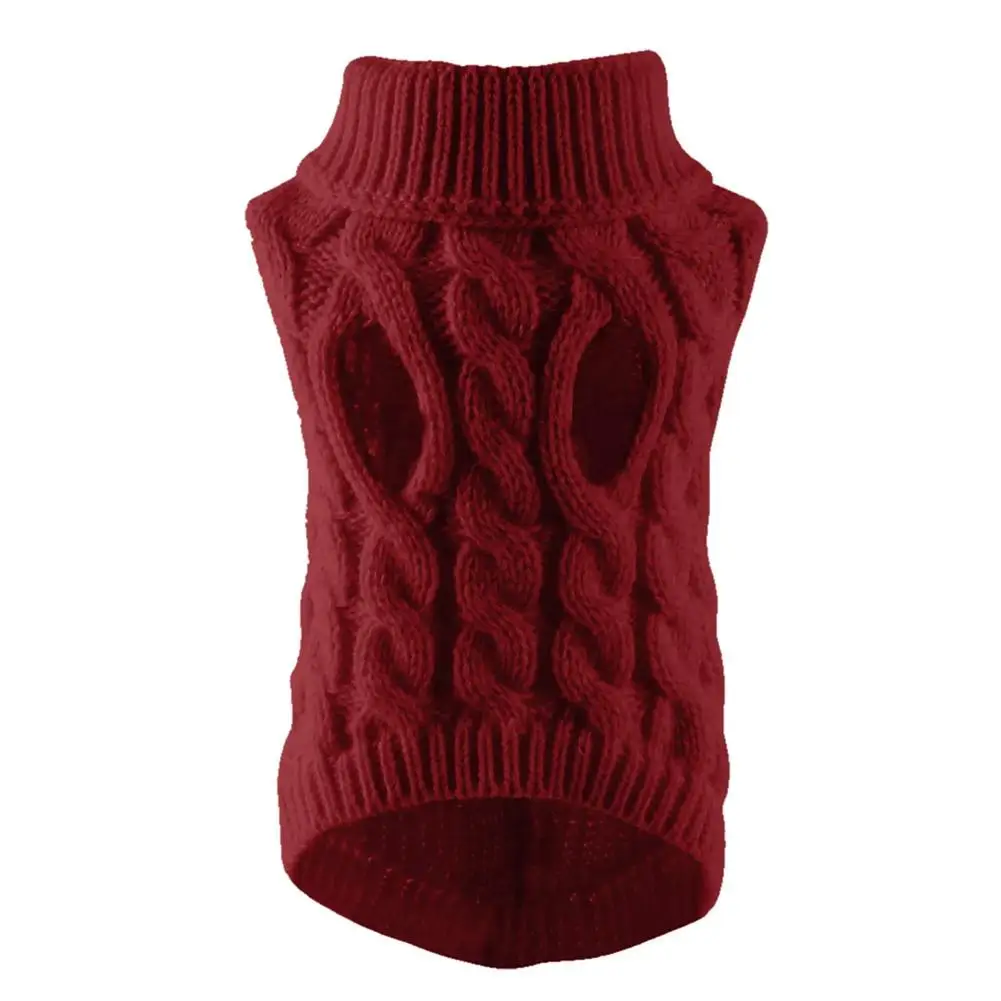 Warm Dog Sweaters Pet clothing for autumn and winter Turtleneck Knitted Sphynx Kitten Puppy Pullovers Cats mascotas Clothing - Image 5