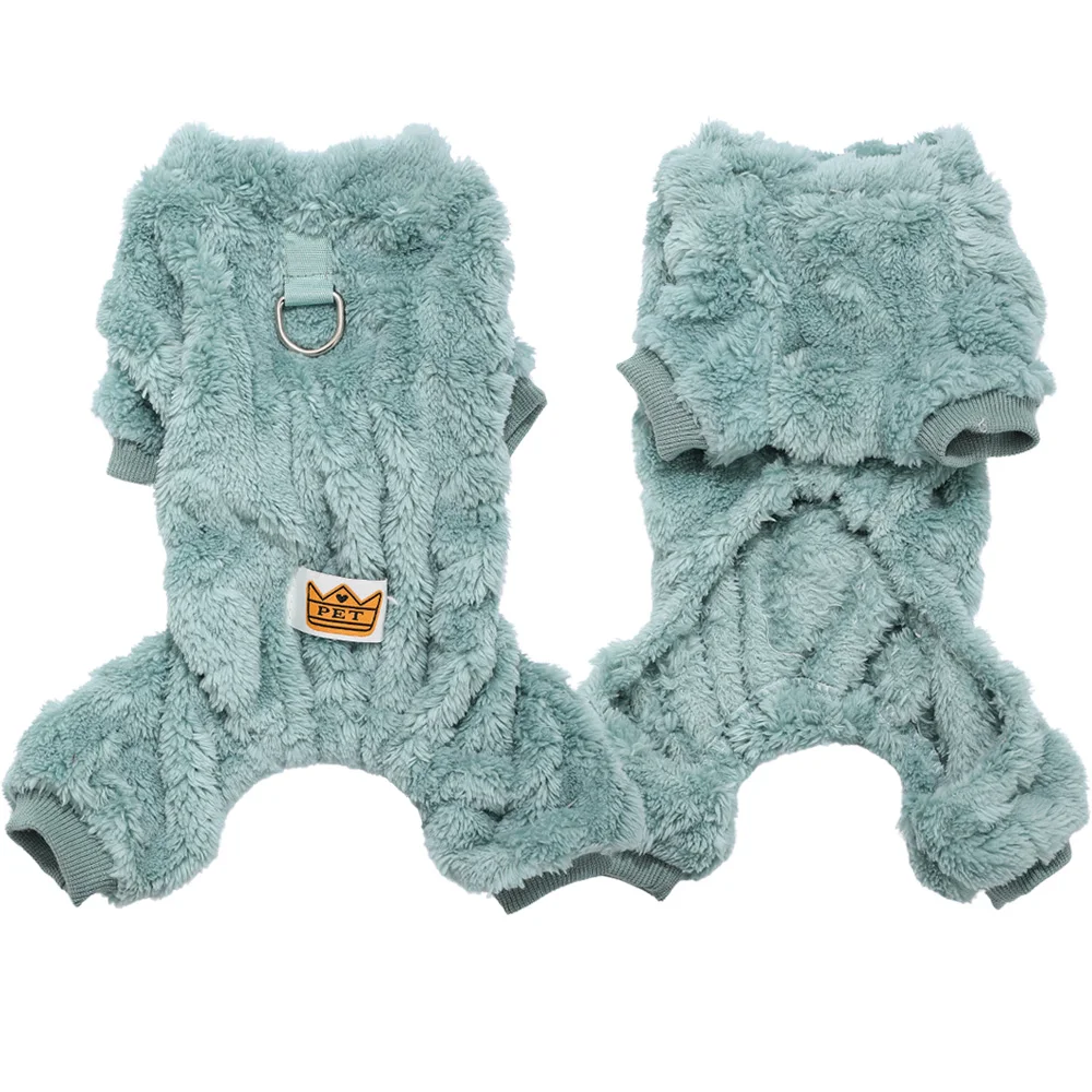 Pet Dog Jumpsuit for Small Medium Dogs Cats Winter Warm Fleece Dog Clothes Yorkshire Jacket Outfits French Bulldog Pug Clothing - Image 7