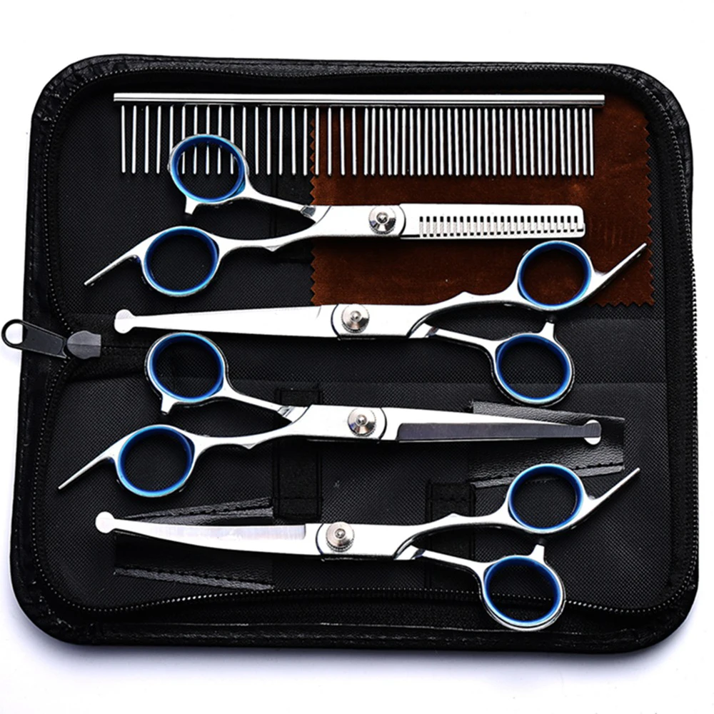 Professional 7 Inch 4CR Stainless Steel Pet Hair Shears 7Pcs/set Scissors Set for Pet Dog Grooming - Image 5