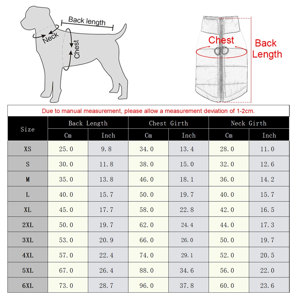 Pet Dog Jacket Warm Winter Clothes For Small Large Dogs Labrador Coat Windproof Waterproof Puppy Costume Vest With D-ring Pug - Image 6