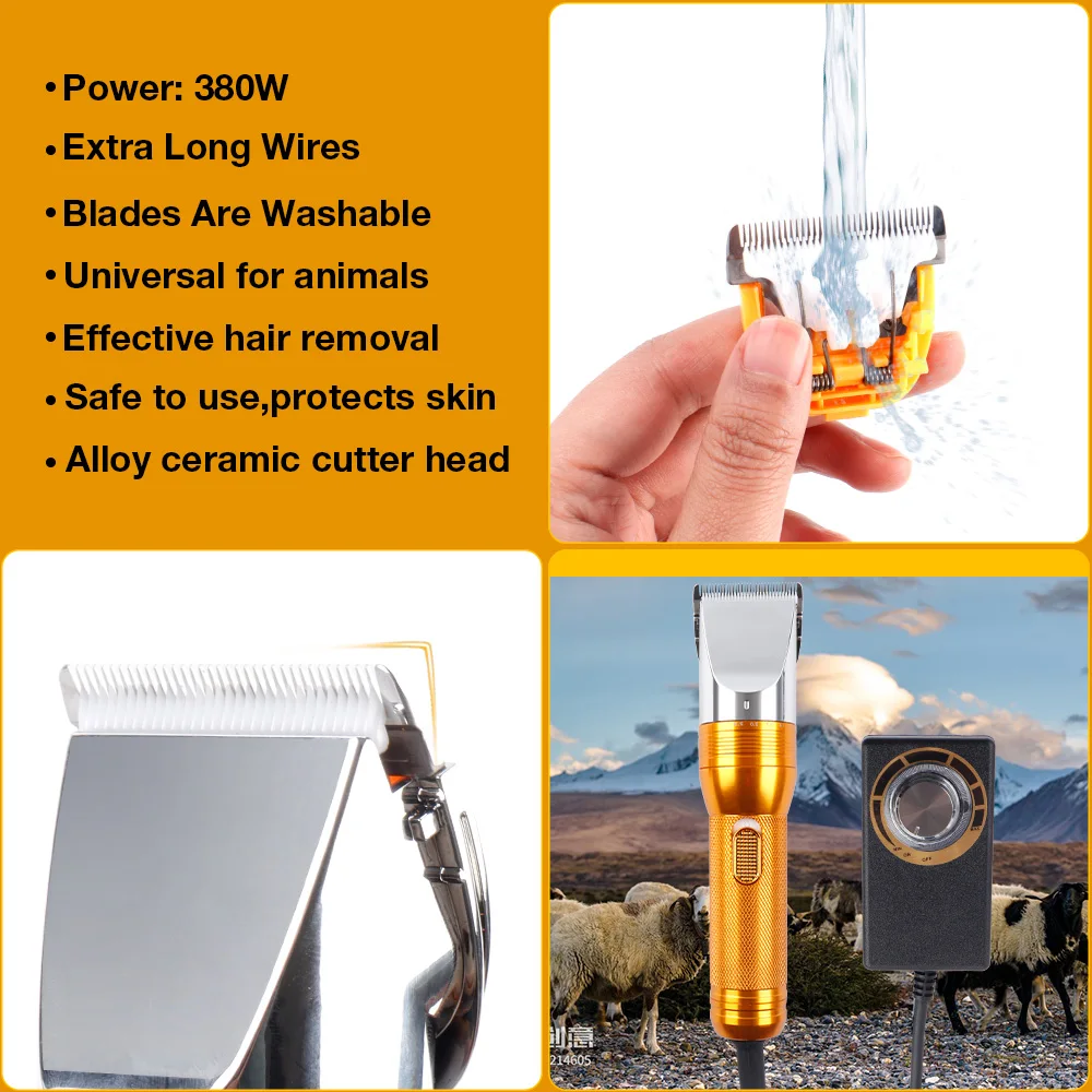 380W Cashmere Goat Shearer 12V Cordless Household Pet (Cat, Dog, Rabbit, Sheep) Hair Trimmer Electric Carpet Tufting Trimmer - Image 6