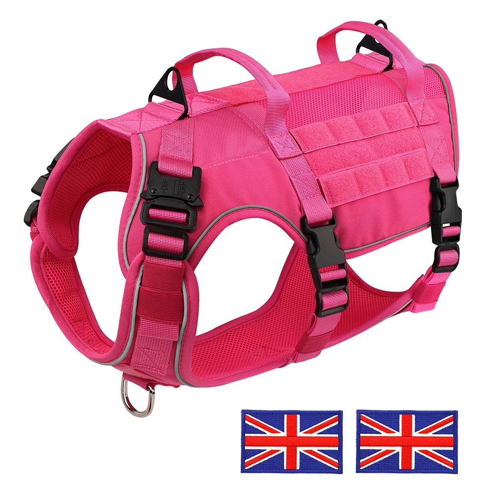 Military Dog Harness Reflective Tactical Dog Training Harnesses Durable Nylon Vest No Pull for Medium Large Dogs French Bulldog - Image 13