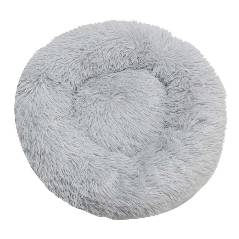 Round Dog Bed Winter Warm Cat Bed Plush Basket for Dog Washable Pet Bed for Small Medium Large Dog Sofa Cat - Image 7