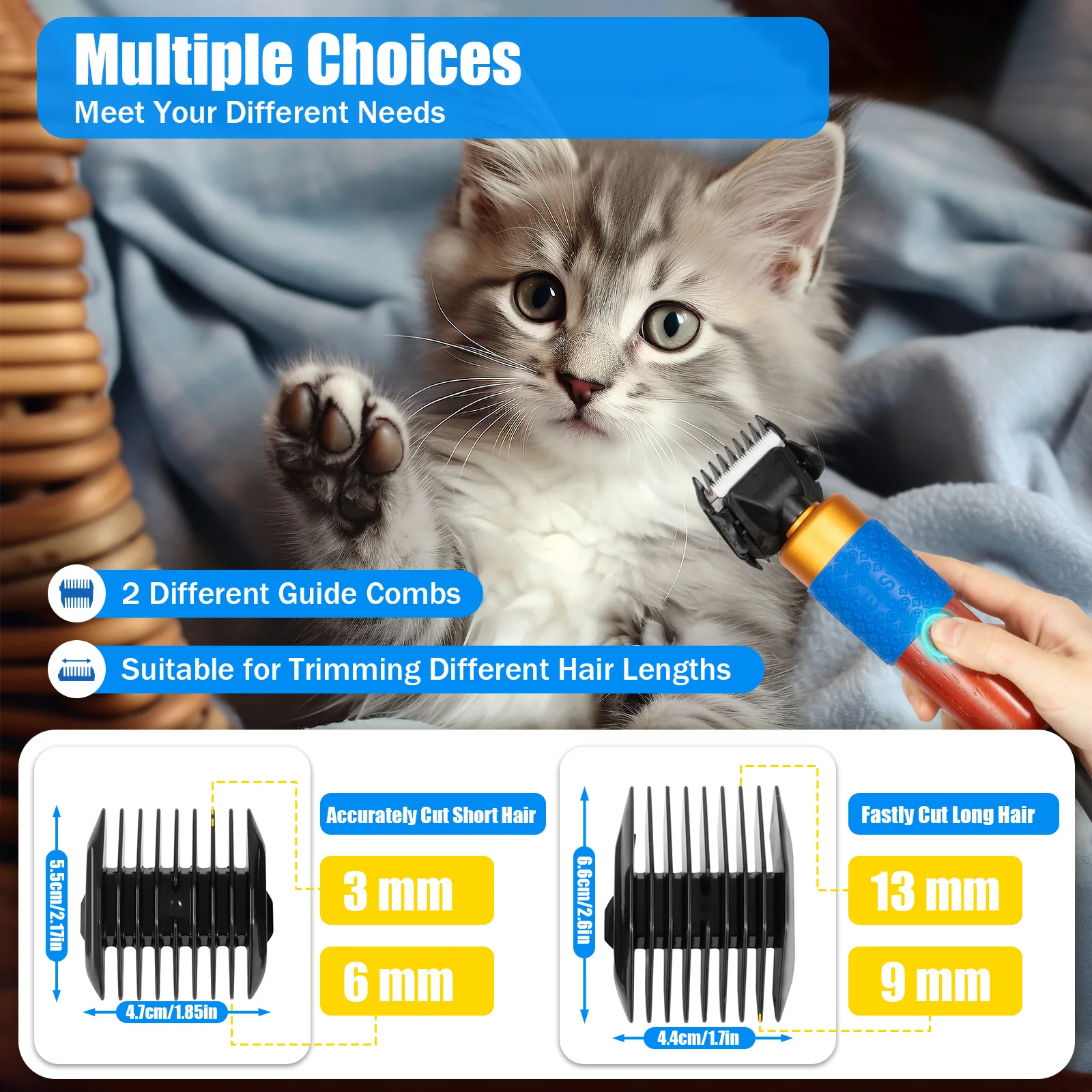 Electric Animal Fur Shears Farm Supplies Sheep Goat Shears Pets Dogs Rabbit Shearing Shaver Clipper Grooming - Image 2