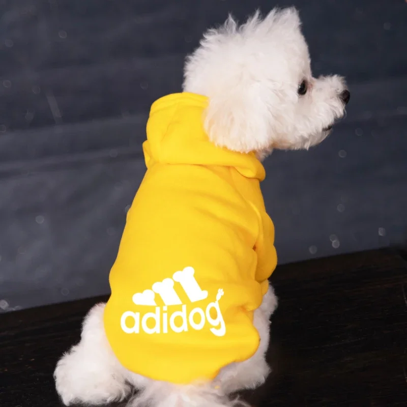 Autumn Winter Warm Dog Clothes Adidog Dog Hoodies Pet Warm Coat for Medium Large Dog Jacket Sweater Puppy French Bulldog Clothes - Image 4