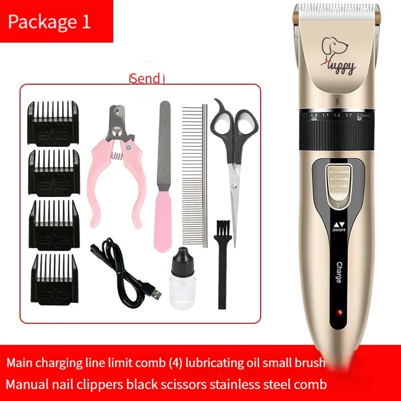 Dog Hair Clipper Pet Hair Trimmer Set Puppy Grooming Electric Shaver Ceramic Blade Cat Accessories Cordless Charging Professiona - Image 8