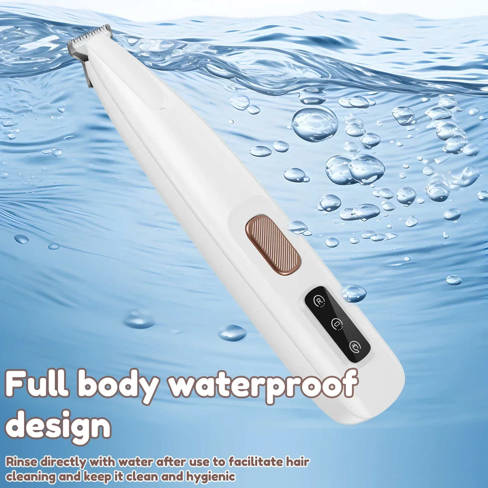 New Dog Paw Trimmer with LED Light Fully Waterproof Pet Hair Trimmer with LED Display Dog Clippers for Grooming 18mm Widen Blade - Image 6