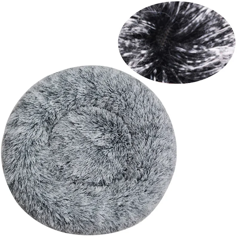 40-90cm Round Pet Bed for Large Dog Bed Super Soft Cat Bed Long Plush Dog House for Medium Dog House Winter Warm Sleeping - Image 9