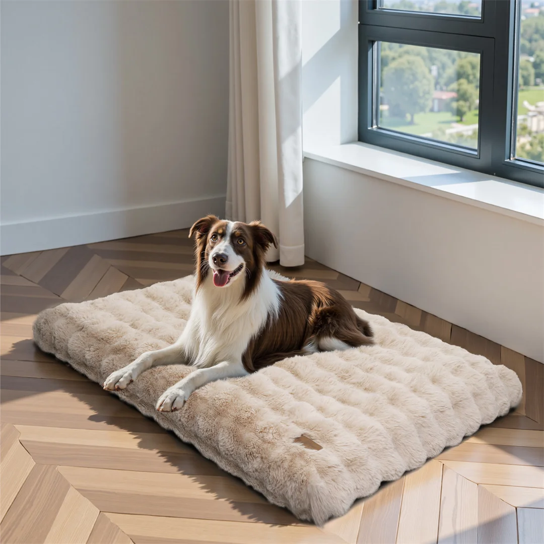 BINGOPAW Ultra-soft Dog Bed Pet Cozy Sleep Bed Cat Calming Bed Cushion Cover With Removable Cover Machine Washable - Image 3