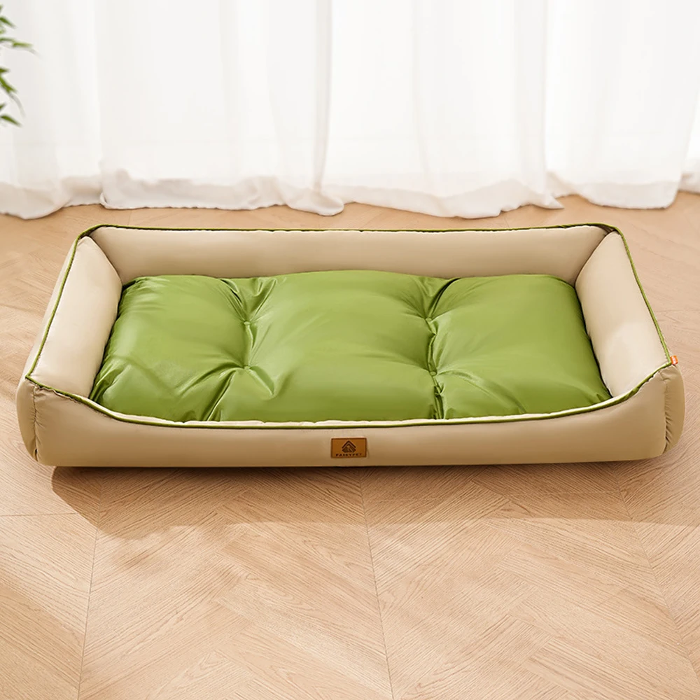 New Color-blocked Oxford Cloth Medium Dog Bed Summer Cooling Square Small Cat Nest for Dog Sofa Kennel Accessories - Image 9