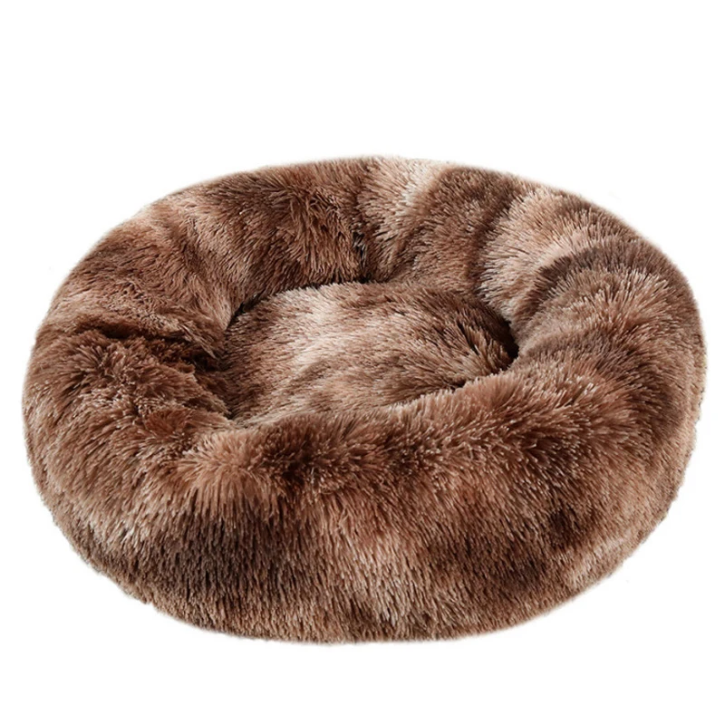 Round Dog Bed Winter Warm Cat Bed Plush Basket for Dog Washable Pet Bed for Small Medium Large Dog Sofa Cat - Image 13