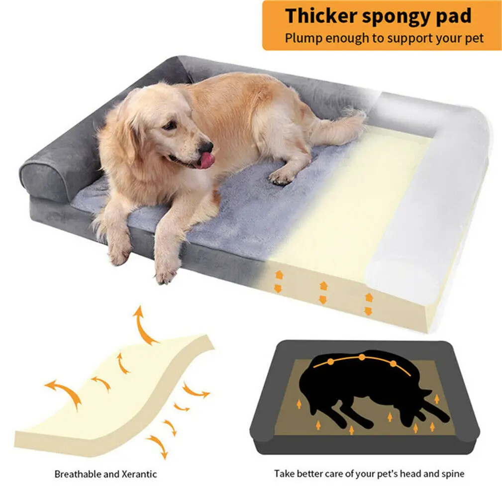 Dog Bed Extra Large Orthopedic Pet Mattress Couch Sleeping Bed Cushion with Removable Washable Cover Soft Sponge Foam - Image 5