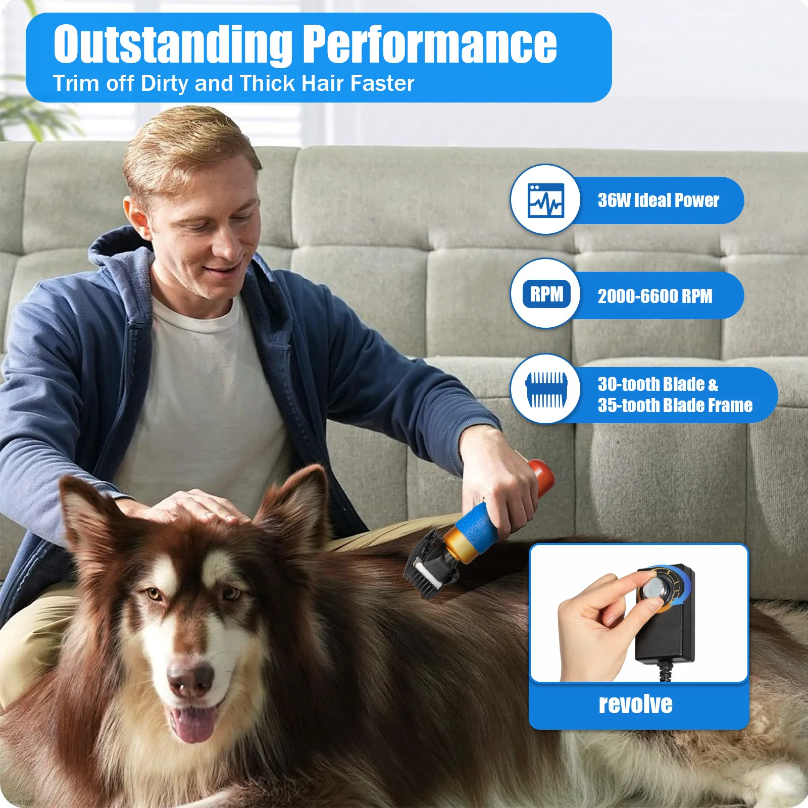 Electric Animal Fur Shears Farm Supplies Sheep Goat Shears Pets Dogs Rabbit Shearing Shaver Clipper Grooming - Image 4